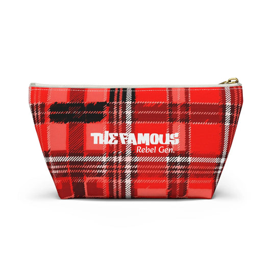 T Pouch Bag - Aloha Red Plaid Limited Edition | TheFamous Studio