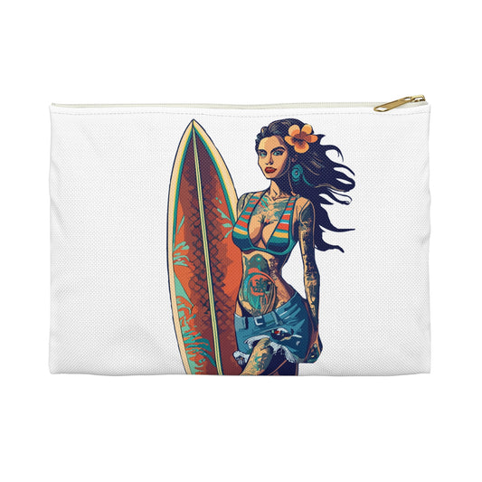 The Moana Surf Spirit Accessory Pouch - Tribal Tattoo Design Printify