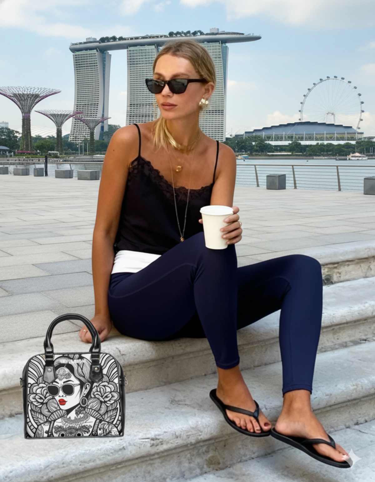 The 'Streetwear' - LOUISE Red Lips - Limited Edition designer handbag | TheFamous Studio