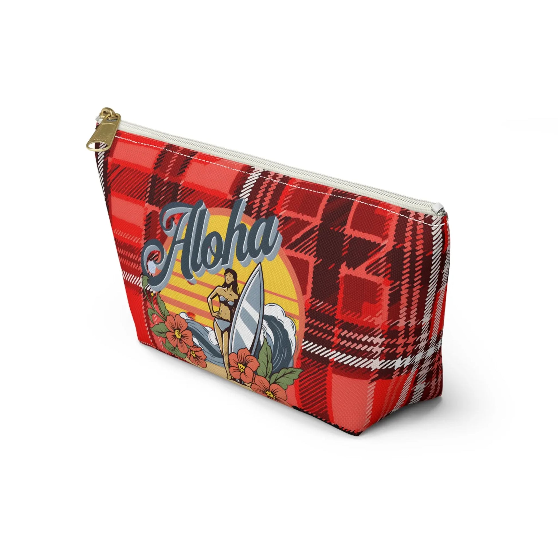 Pouch Bag - Aloha Red Plaid Limited Edition | TheFamous Studio