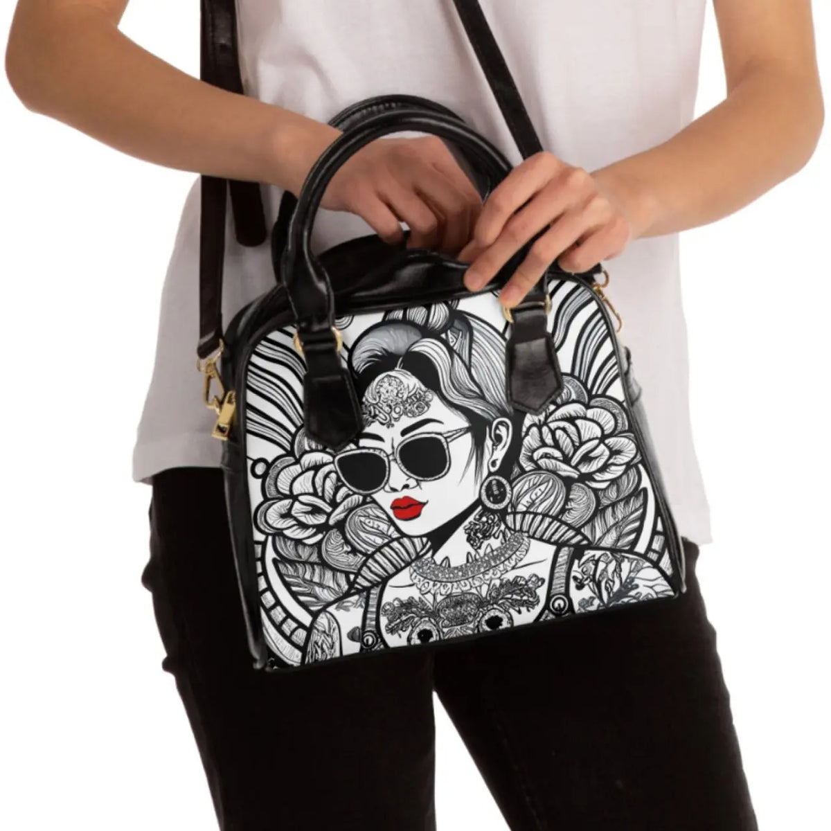 The 'Streetwear' - LOUISE Red Lips - Limited Edition designer handbag | TheFamous Studio
